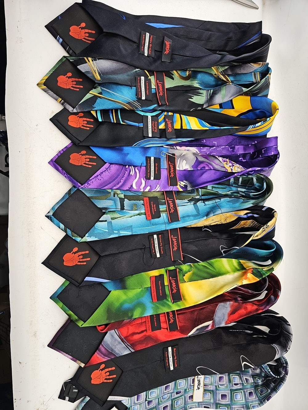 Lot of 10 Jerry Garcia Collector Silk Ties
